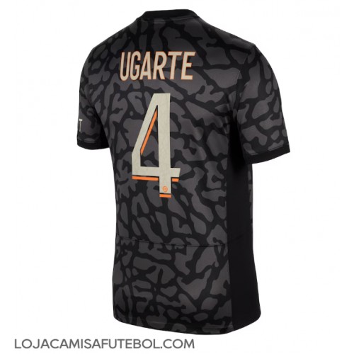 Camisa de Futebol Paris Saint-Germain Manuel Ugarte #4 Equipamento Alternativo 2023-24 Manga Curta